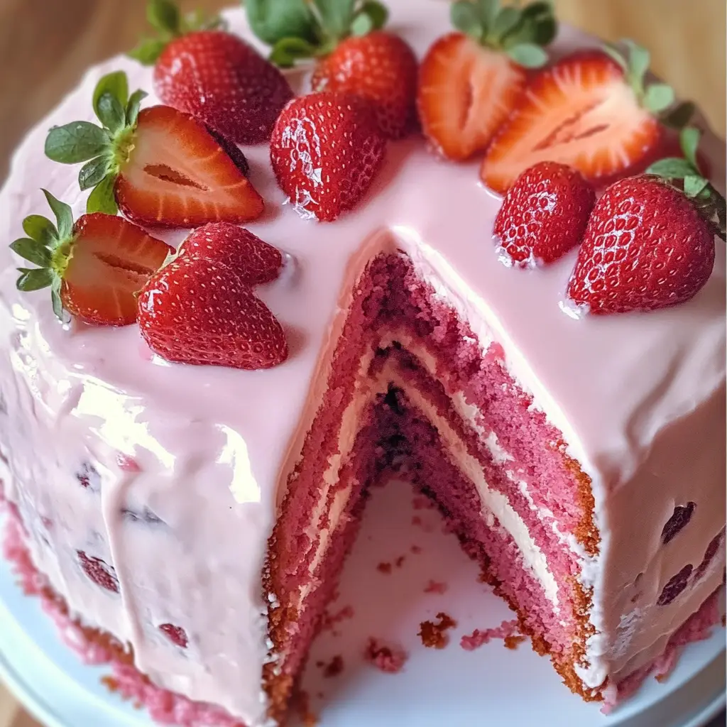strawberry cream cheese butter cake