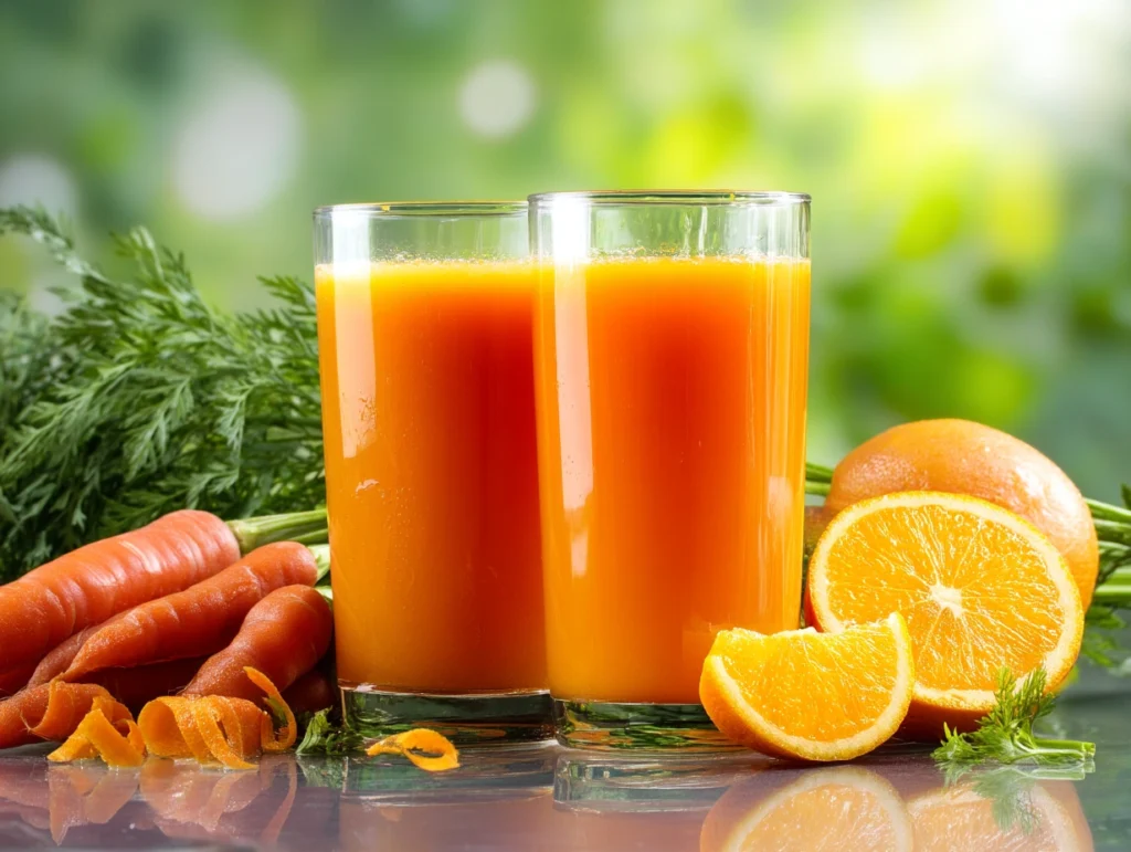 Orange Carrot Ginger Juice Recipe