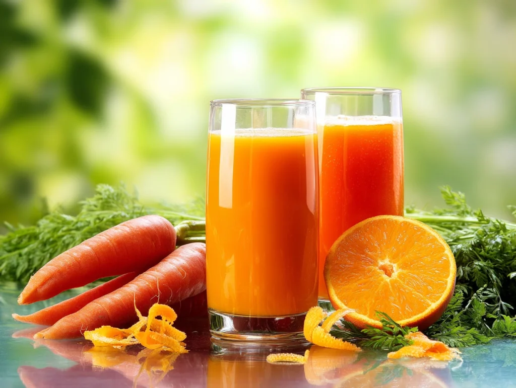 Orange Carrot Ginger Juice Recipe