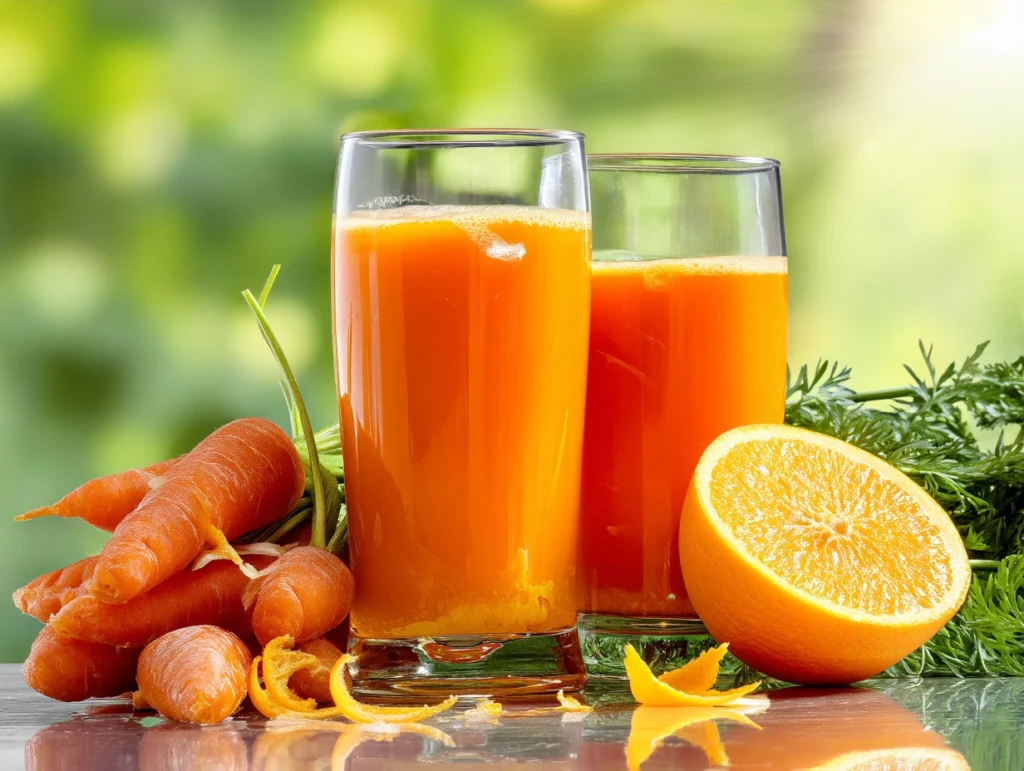 Orange Carrot Ginger Juice Recipe