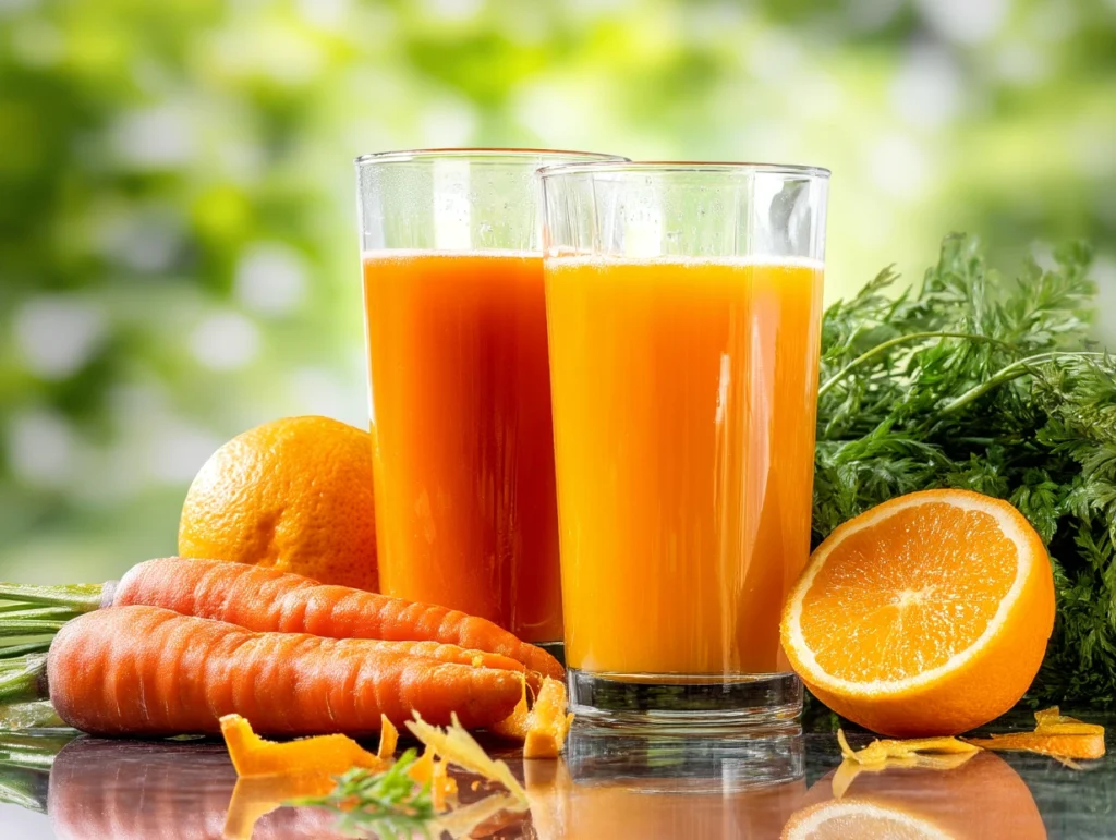 Orange Carrot Ginger Juice Recipe