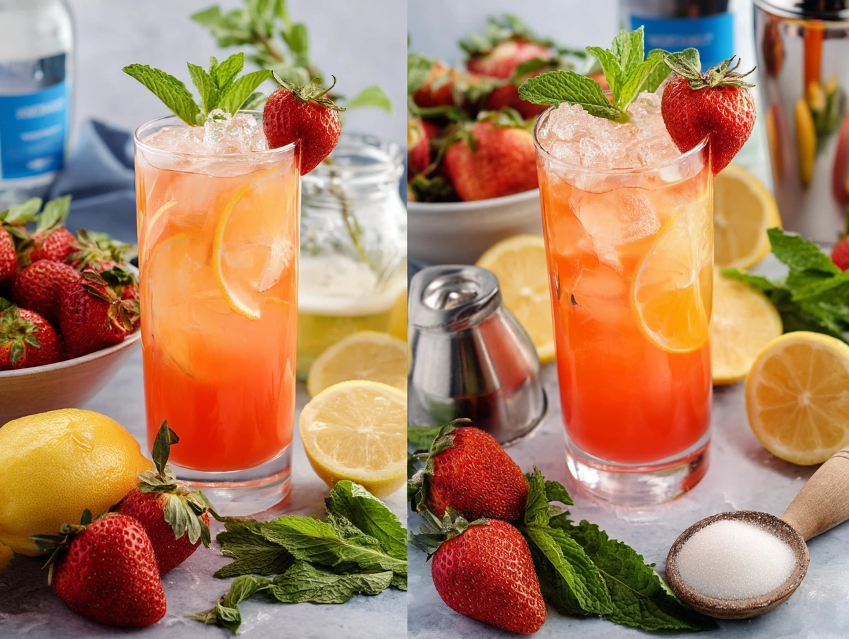 Strawberry Basil Sparkling Water Recipe Strawberry Basil Sparkling Water Recipe