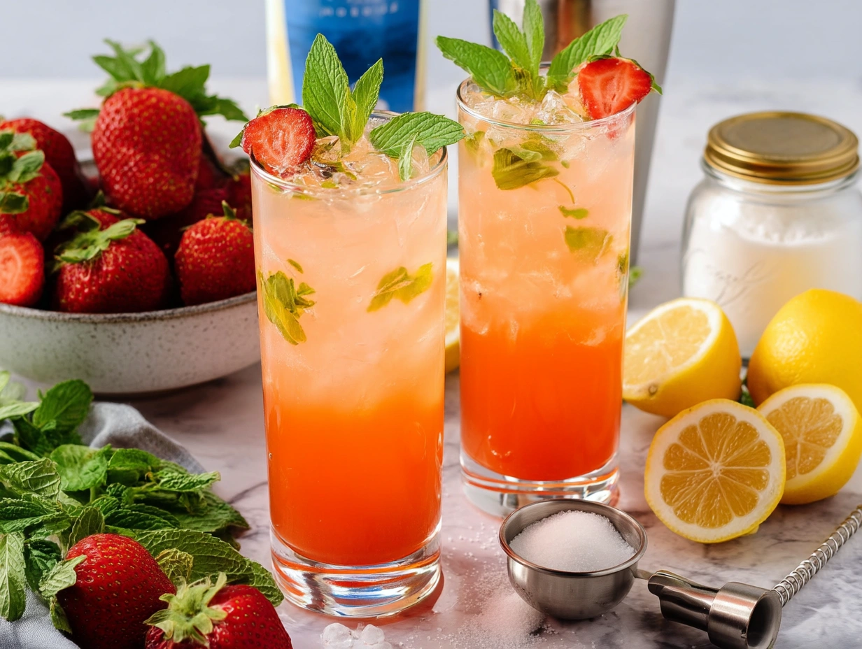 Strawberry Basil Sparkling Water Recipe Strawberry Basil Sparkling Water Recipe