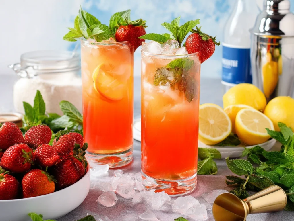 Strawberry Basil Sparkling Water Recipe