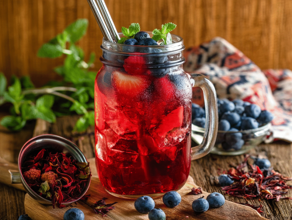Homemade Berry Iced Tea