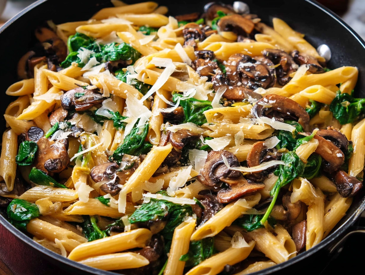 Creamy Spinach Mushroom Pasta