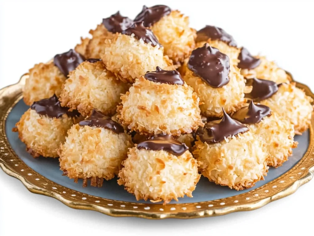 Chocolate Dipped Coconut Macaroons