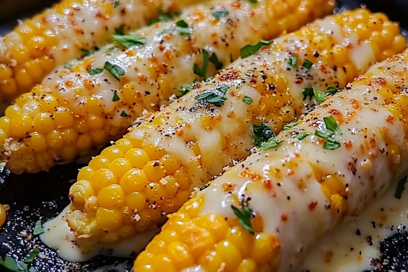 Cheesy Garlic Butter Corn on the Cob