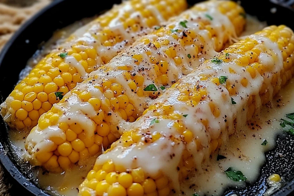 Cheesy Garlic Butter Corn on the Cob