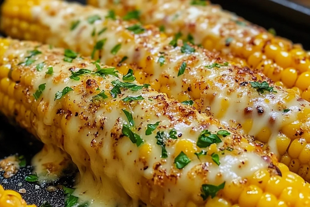Cheesy Garlic Butter Corn on the Cob