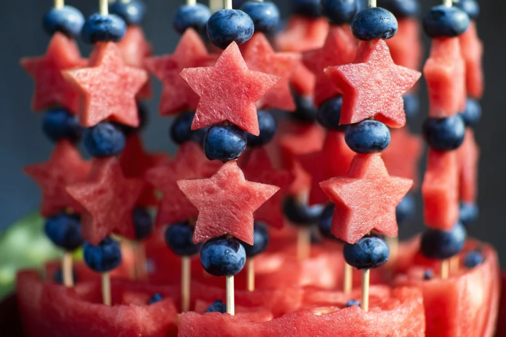 patriotic fruit kabob skewers