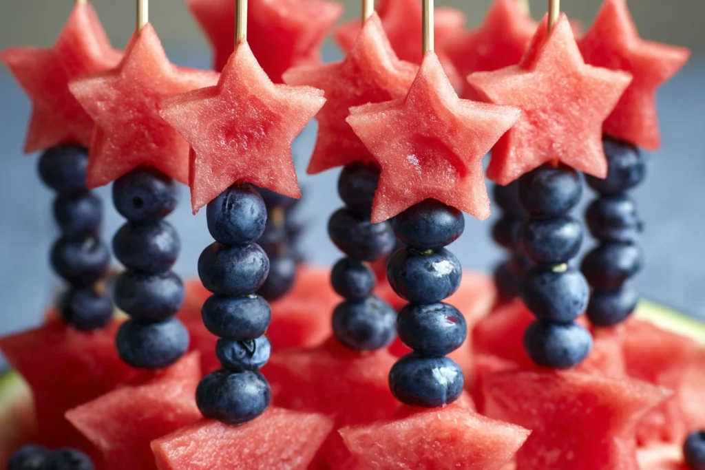 patriotic fruit kabob skewers