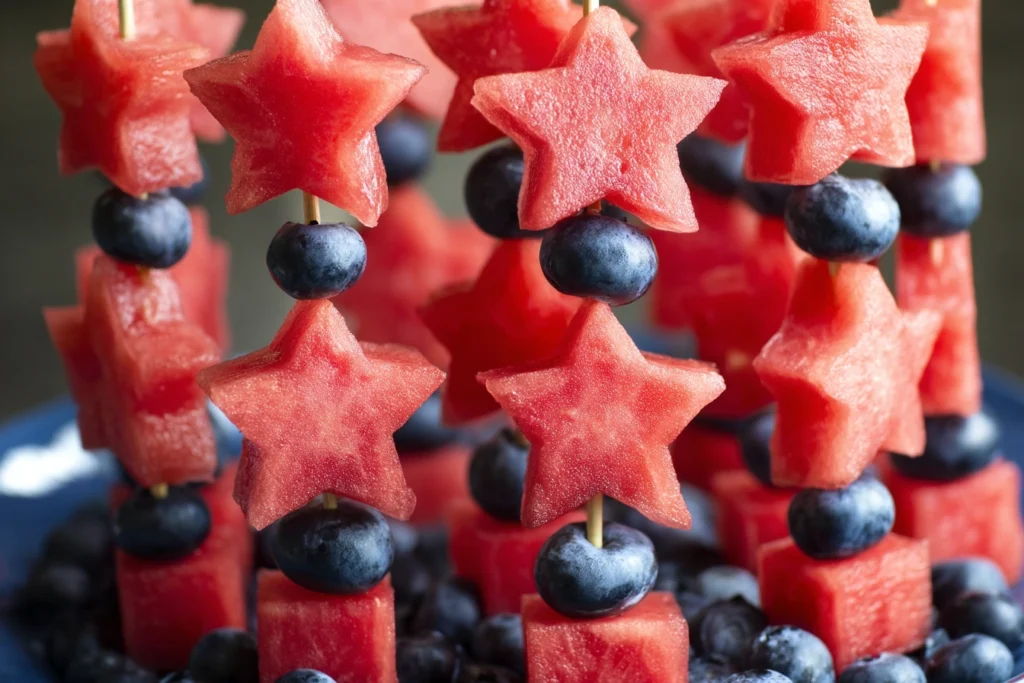 patriotic fruit kabob skewers
