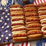 American flag hot dog board