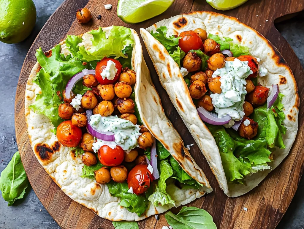 Mediterranean Chickpea Wrap