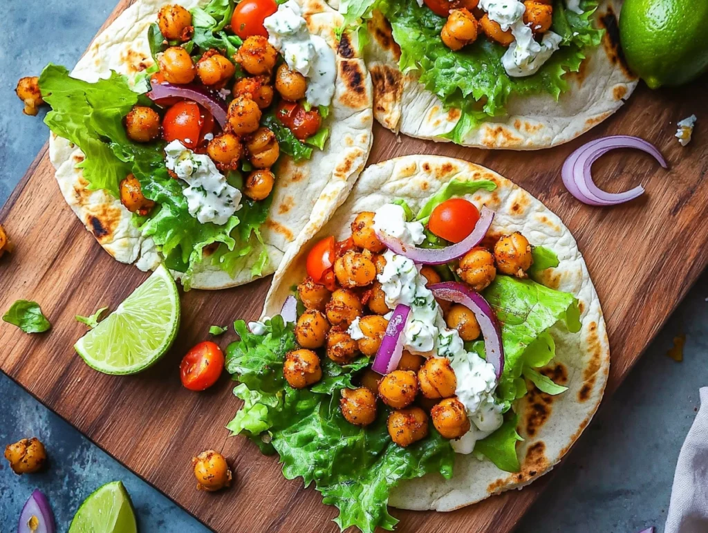Mediterranean Chickpea Wrap
