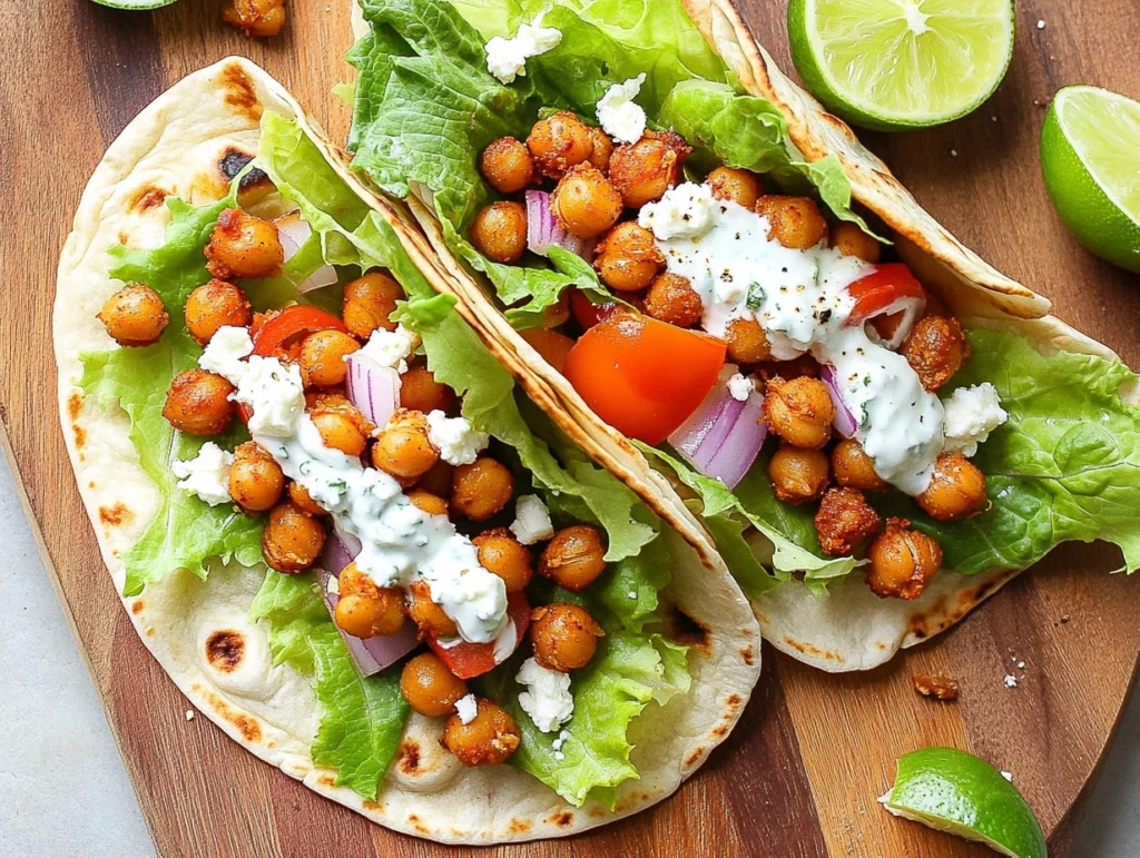 Mediterranean Chickpea Wrap