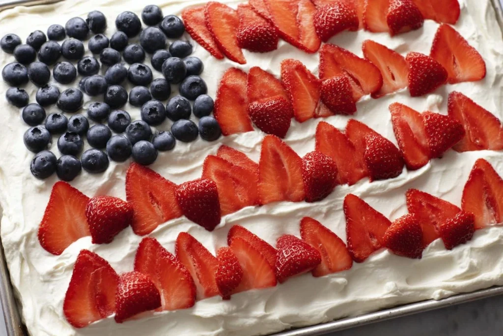 strawberry jello flag cake