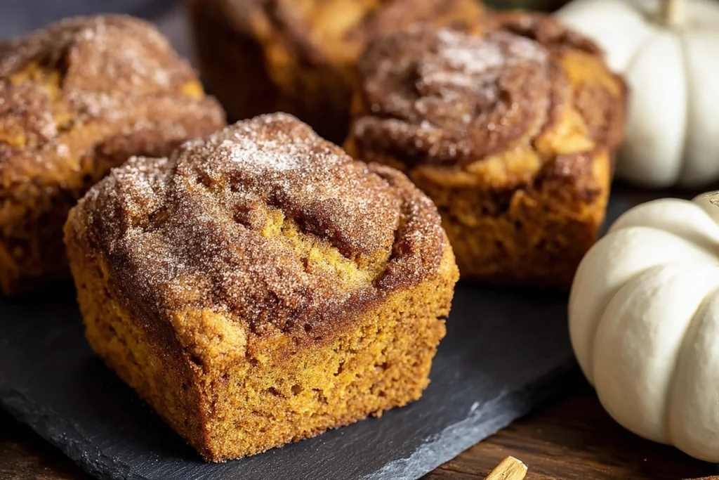 mini pumpkin bread with cinnamon swirl
