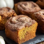 mini pumpkin bread with cinnamon swirl