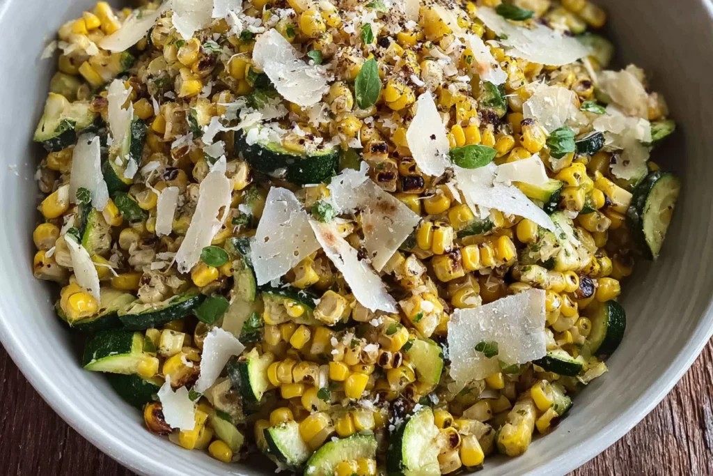 Parmesan Zucchini and Corn