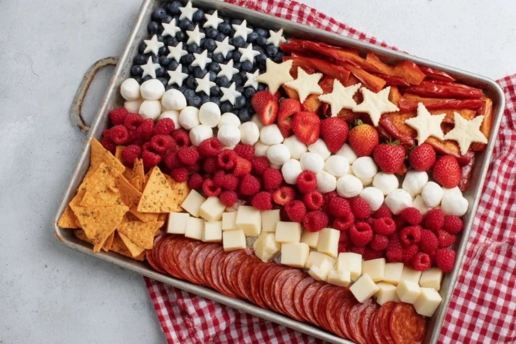 American flag charcuterie board