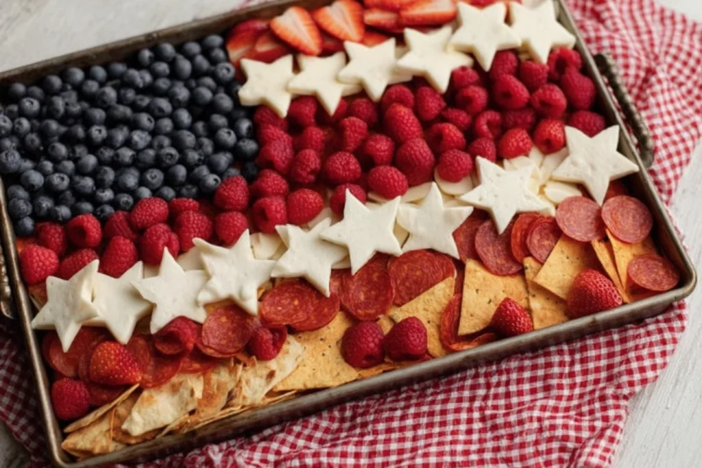 American flag charcuterie board
