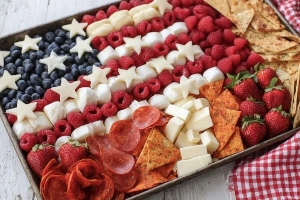 American flag charcuterie board
