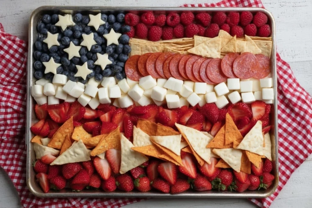 American flag charcuterie board
