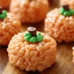 Rice Krispie treat pumpkins