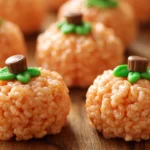 Rice Krispie treat pumpkins