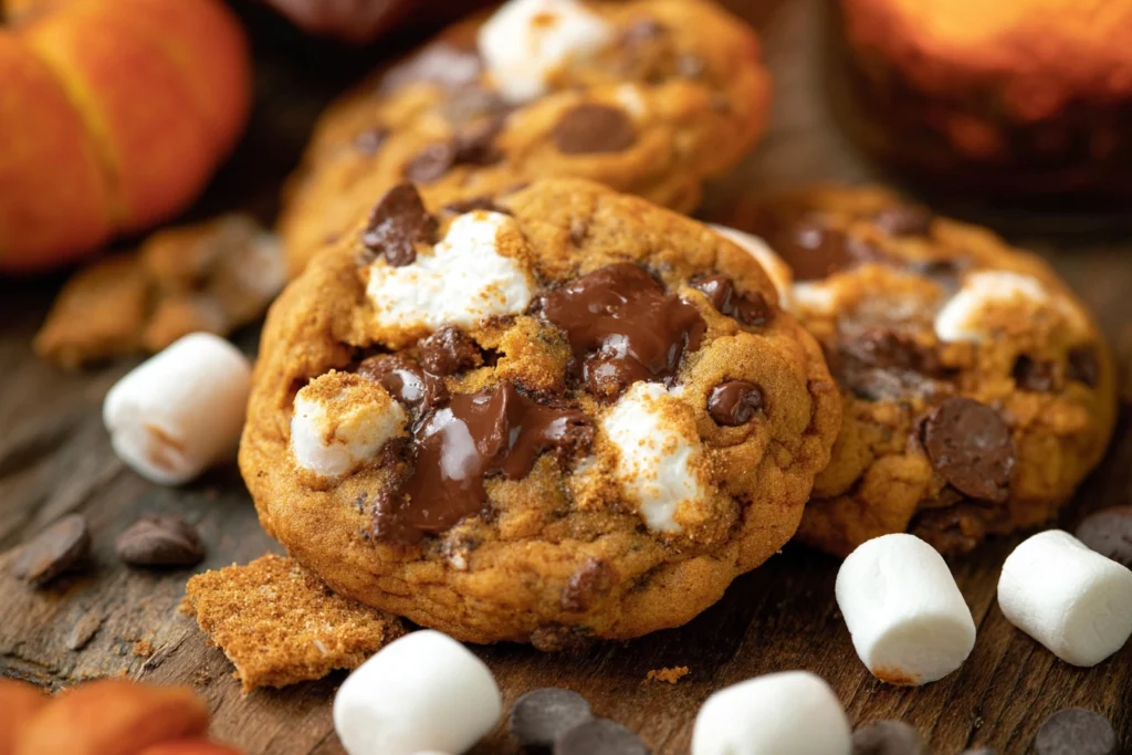 Pumpkin S'mores Cookies