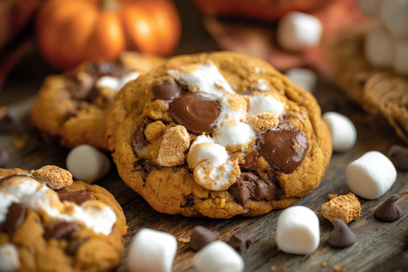 Pumpkin S'mores Cookies