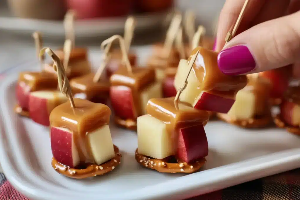 Caramel Apple Pretzel Bites