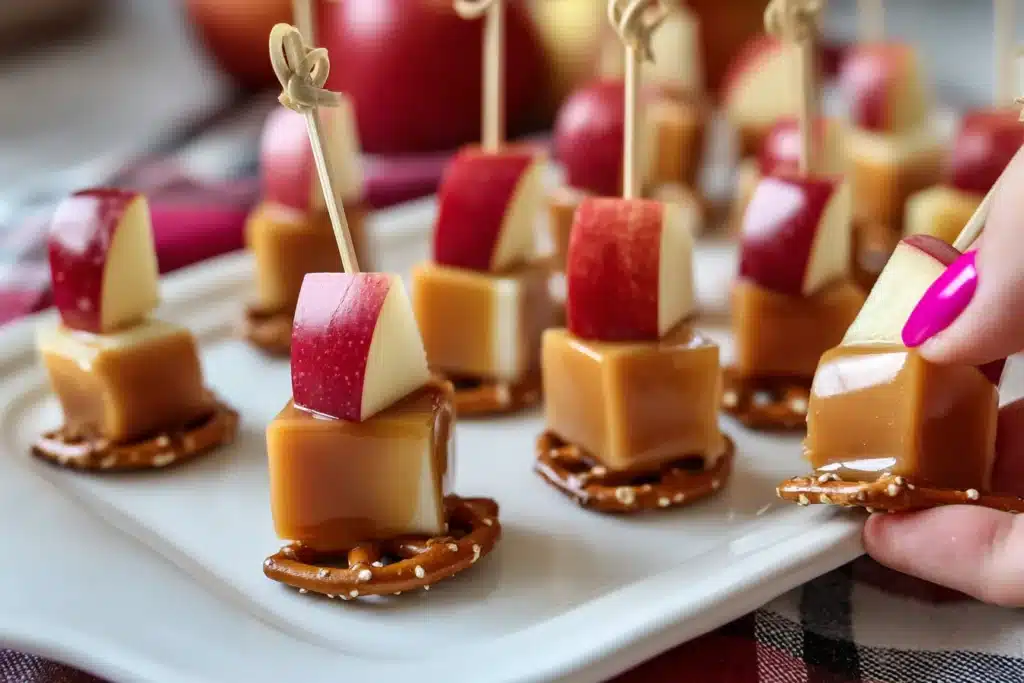 Caramel Apple Pretzel Bites