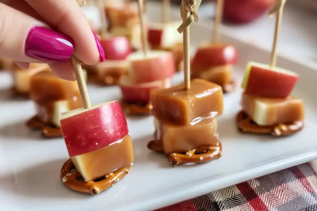 Caramel Apple Pretzel Bites