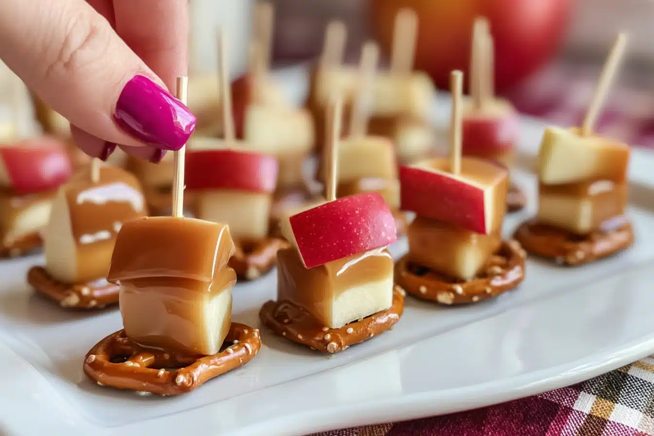 Caramel Apple Pretzel Bites