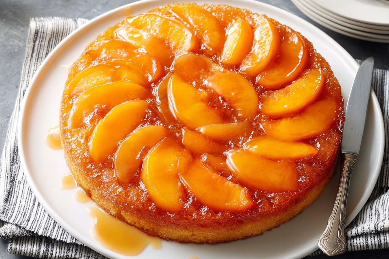 peach cake