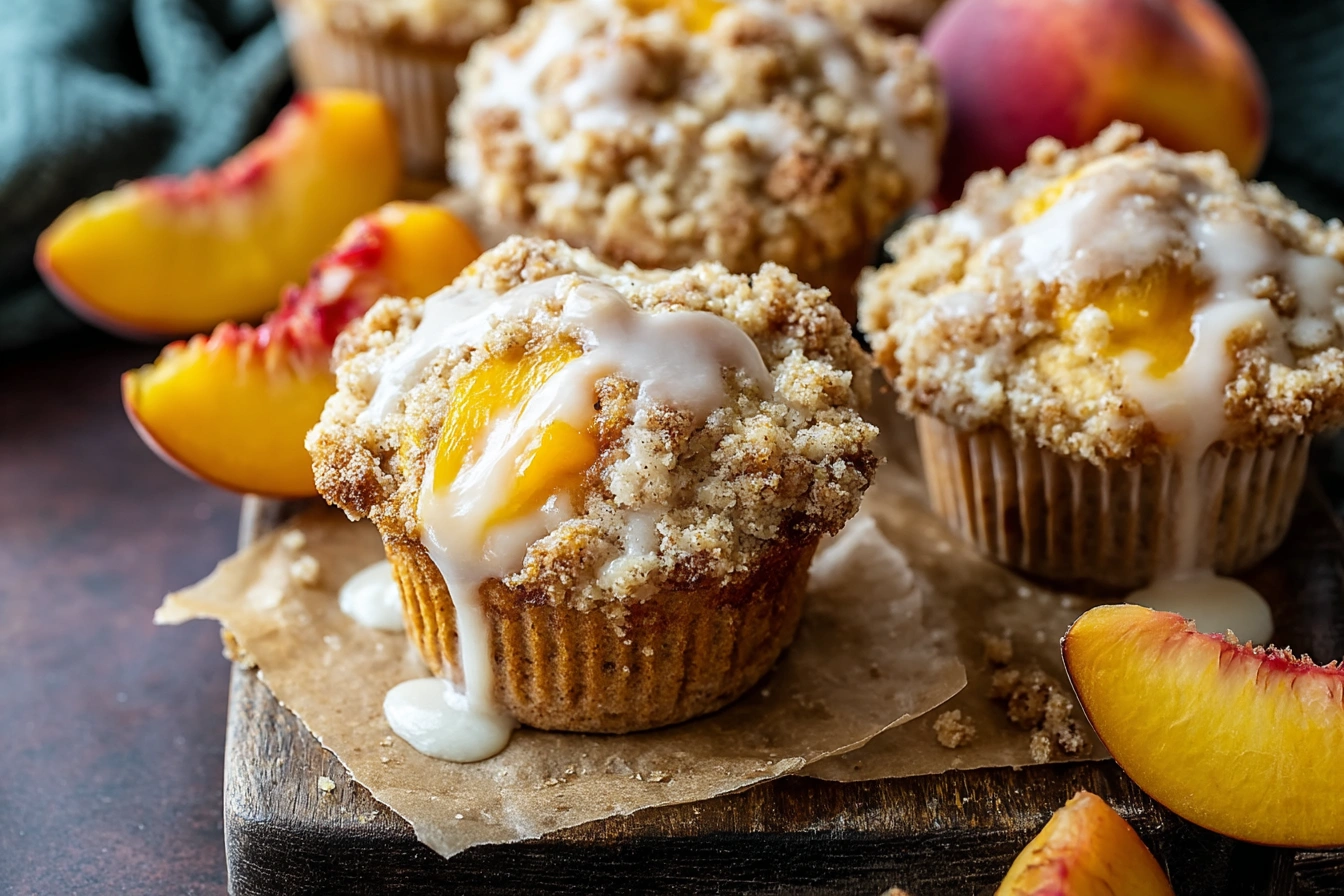 peach muffins peach muffins