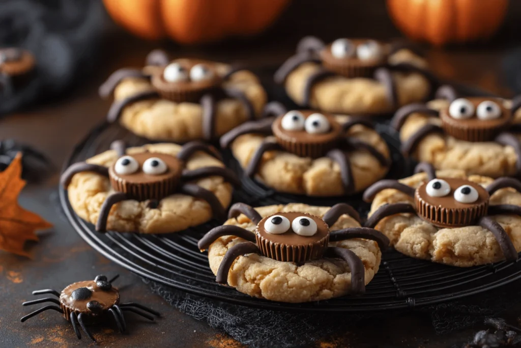 Peanut Butter Spider Cookies