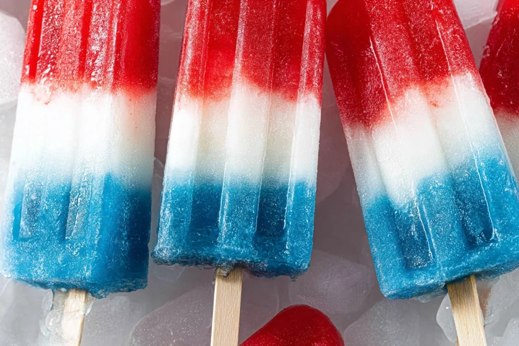 red white and blue popsicles