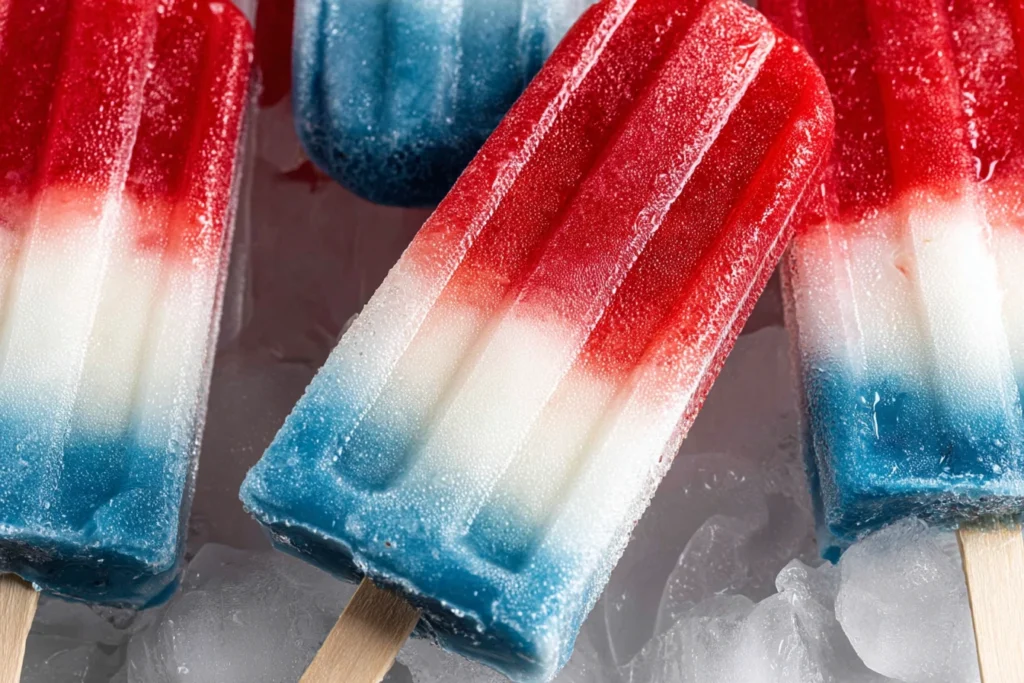 red white and blue popsicles