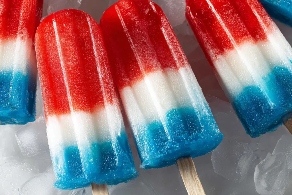 red white and blue popsicles