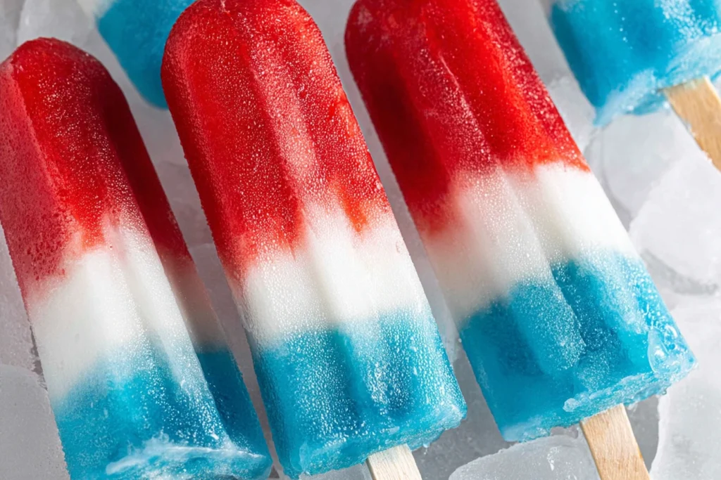 red white and blue popsicles
