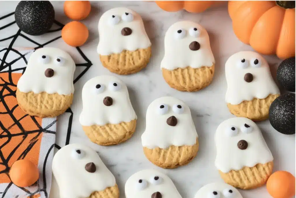 nutter butter ghost cookies